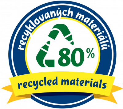 80 % recyklovaných materiálů